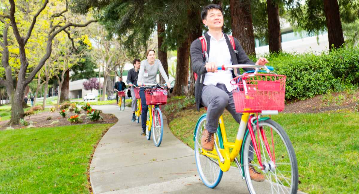 bikers on Googleplex